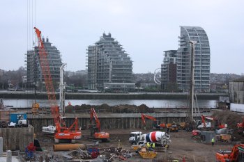 Piling at Fulham Wharf